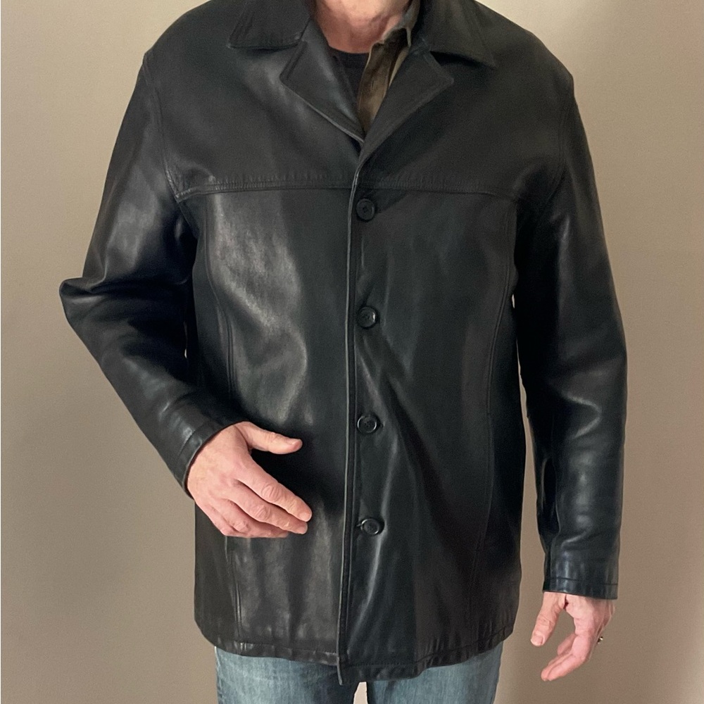 Mens leather jacket.